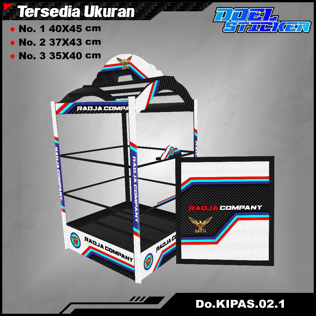 Stiker Sangkar Kotak Model Kipas Sticker Dekal Ebod Radja Company Setiker EBOD JAYA BnR Kosan Doel 0