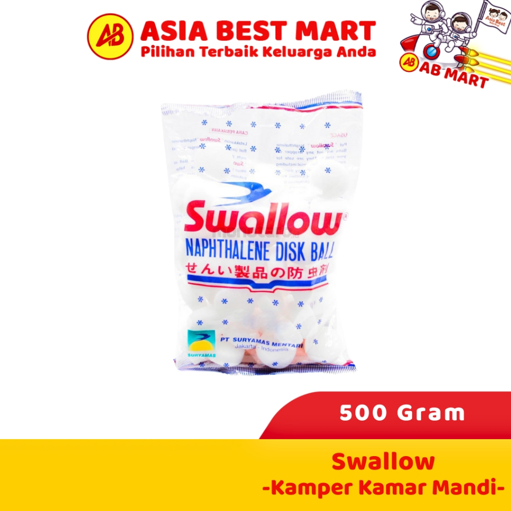 Swallow Naphthale Ball 500 Gr Kamper Kapur Barus Kamar Mandi - ASIA BEST