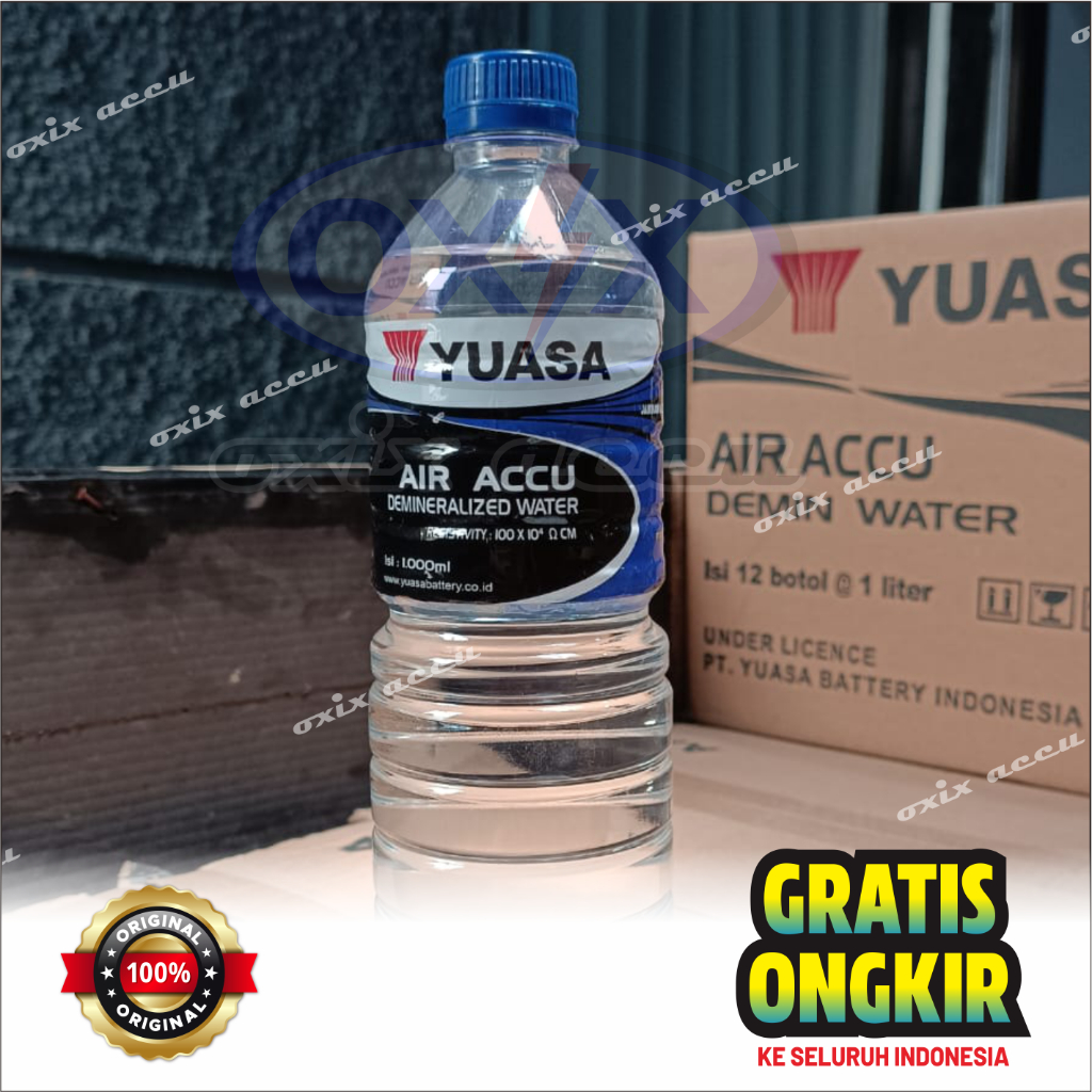 Air Accu Yuasa Biru / Air isi ulang aki Original