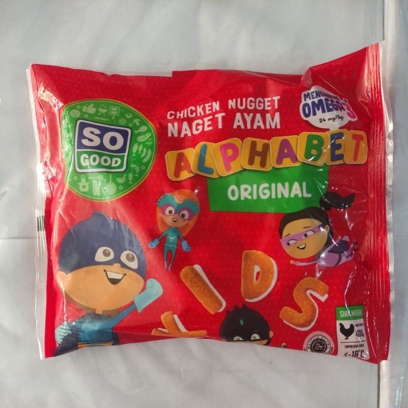 

So Good Naget Ayam Karakter Alphabets 400 gram