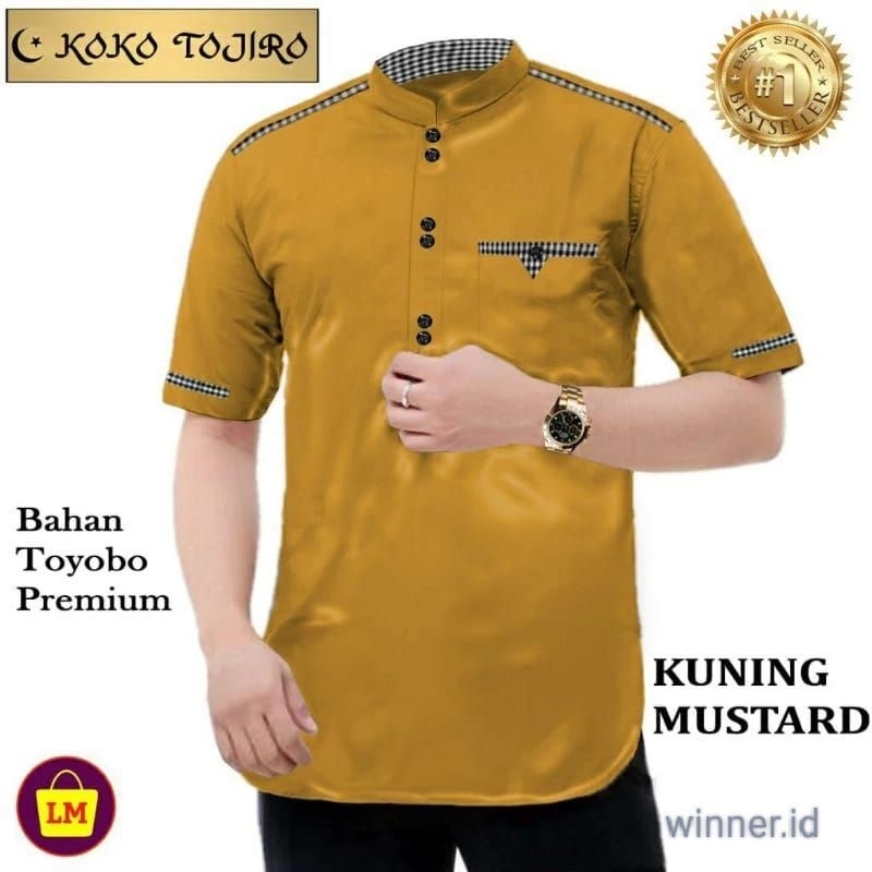 BIG PROMO KOKO TOJIRO BAJU KOKO PRIA KOKO TOJIRO LENGAN PENDEK BAJU MUSLIM PRIA