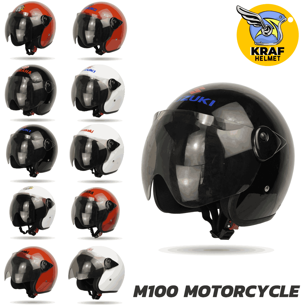 Helm Half Face M100 Motorcycle Series | Helm Anak | Helm Export | Helm Murah | Kraf Helmet