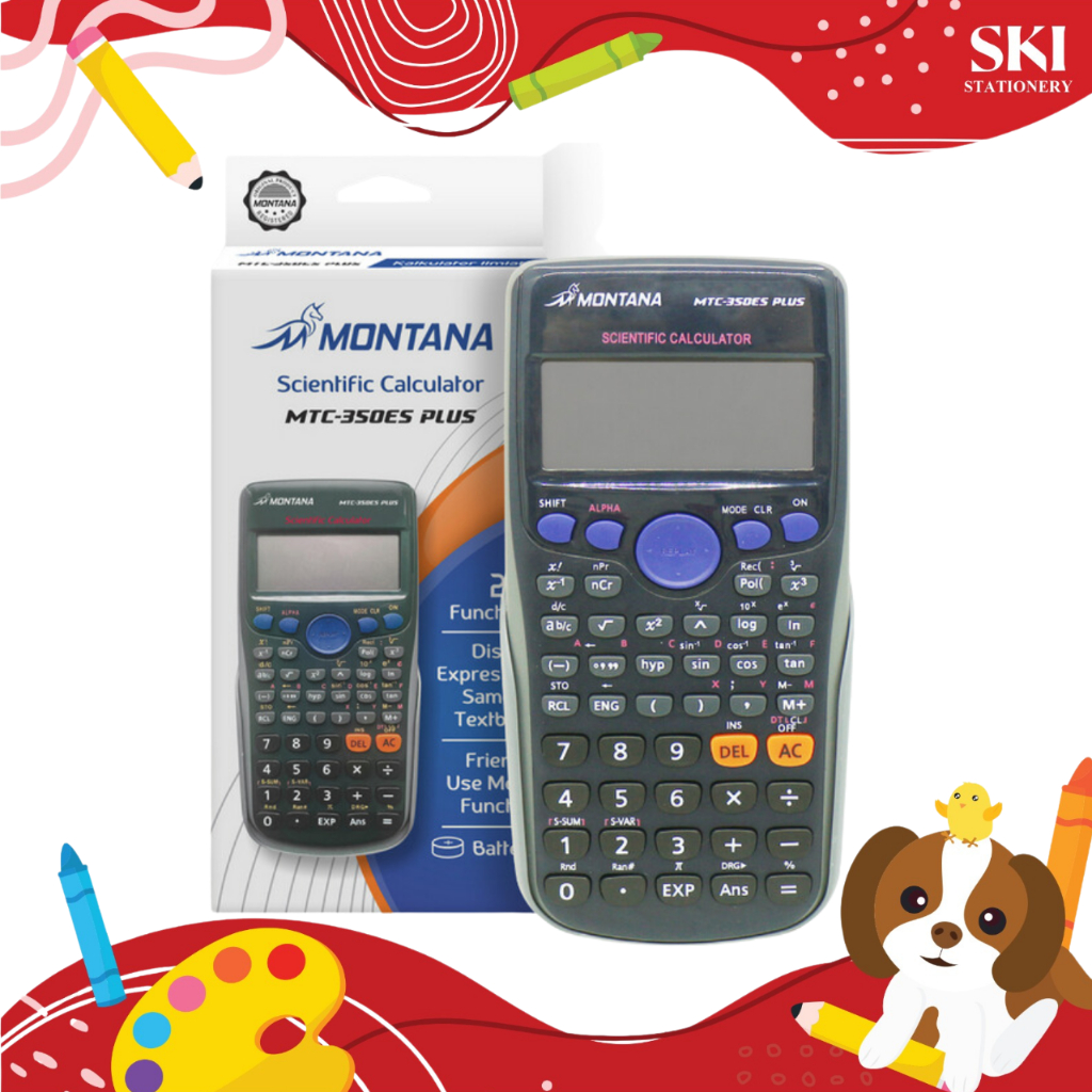 

Kalkulator Ilmiah / Calculator Scientific 252 Functions Montana MTC-350ES