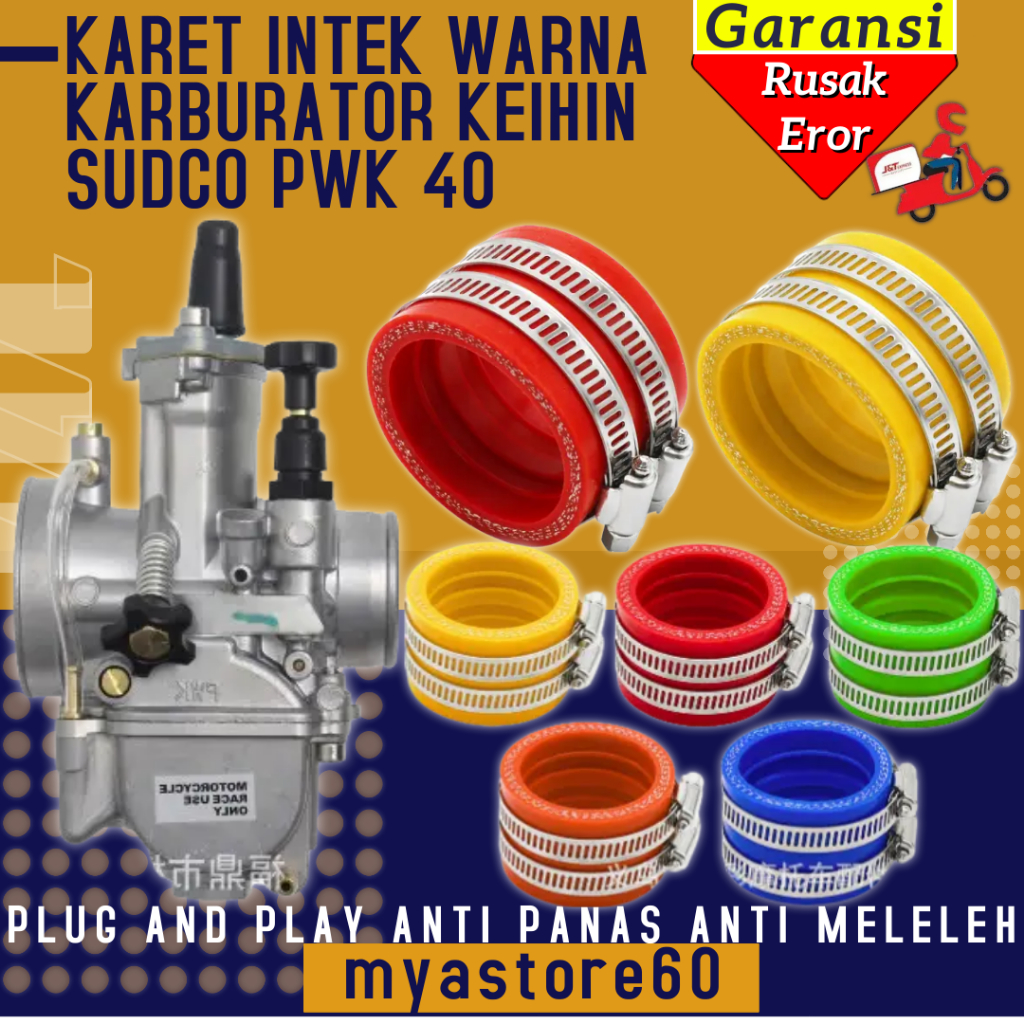 Karet Intek Manipul Manipol Karbu PWK 40 PWK40 Manipol Intek Intex Sambungan Karburator Carburator P
