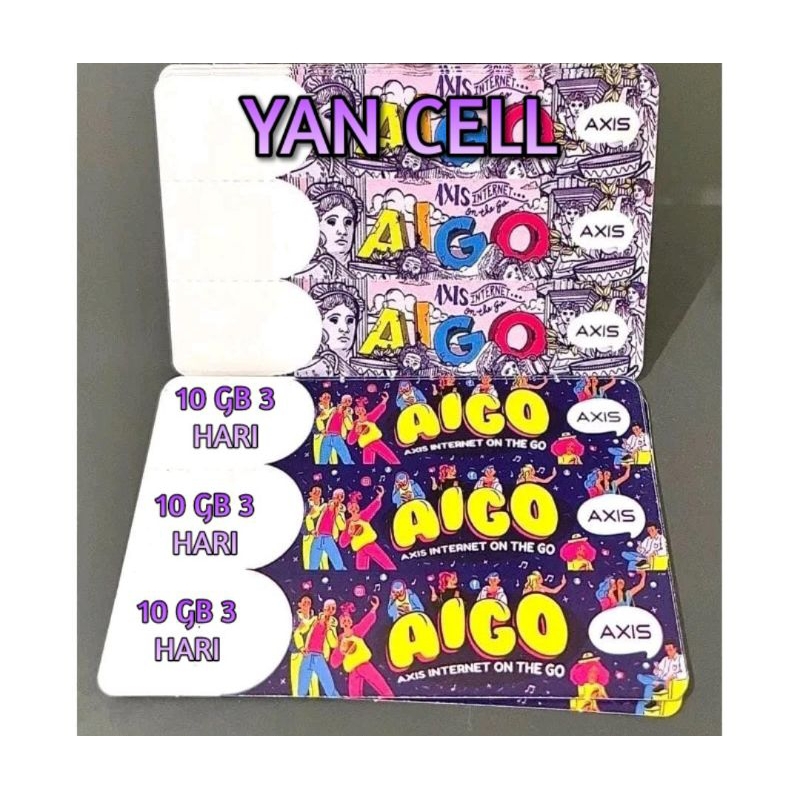 VOUCHER AXIS AIGO 10 GB 3 HARI (BOY SUMATRA)