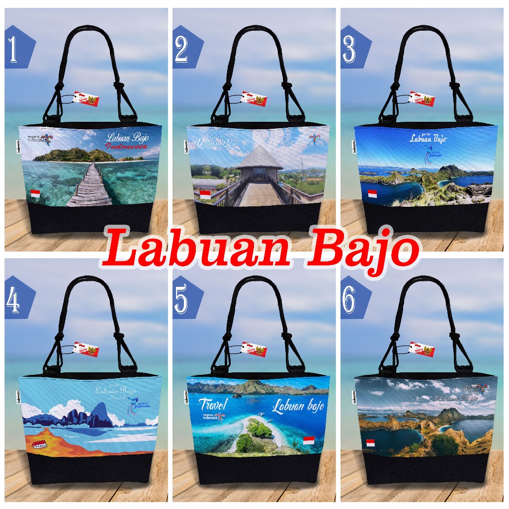 Tote bag tema LABUAN BAJO, oleh oleh LABUAN BAJO