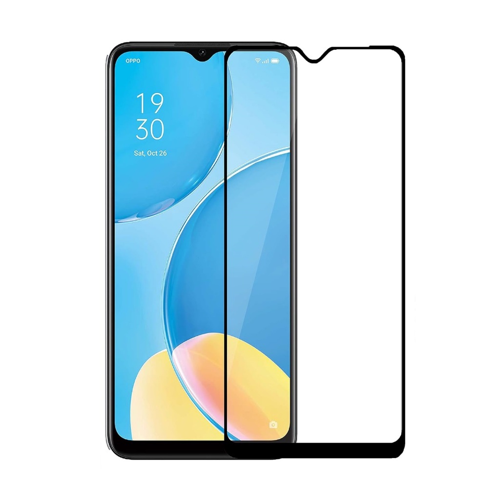 OPPO A15S TEMPERED GLASS Full Layar 9D, 11D, 21D  LIST – HITAM