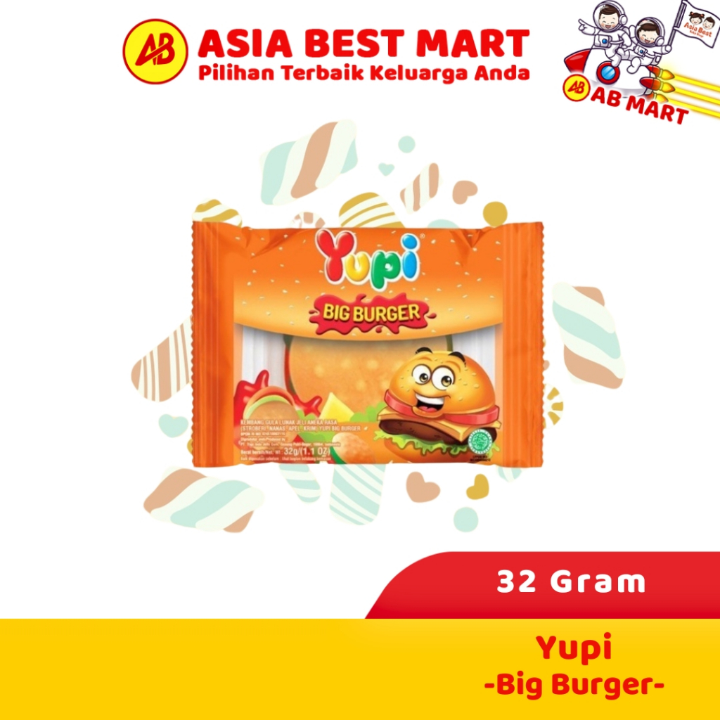 

Yupi Big Burger 32 Gr Permen Gummy