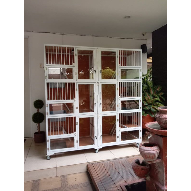 kandang kucing aluminium 6kamar