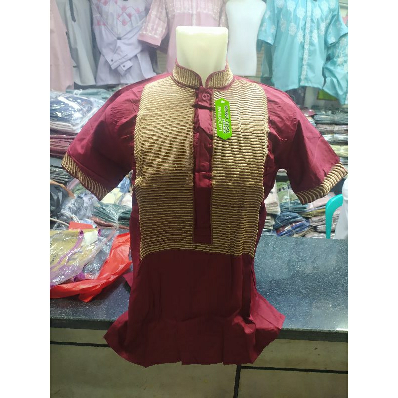kurta bordir benang emas