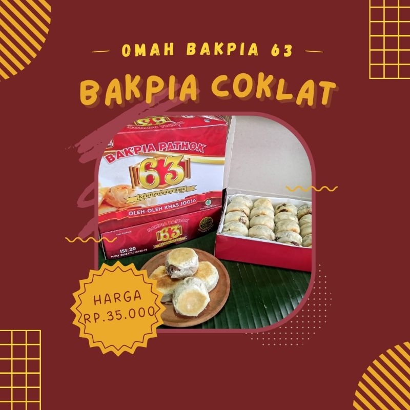 

Bakpia Pathok 63 - Bakpia Kering rasa Coklat [isi 20]