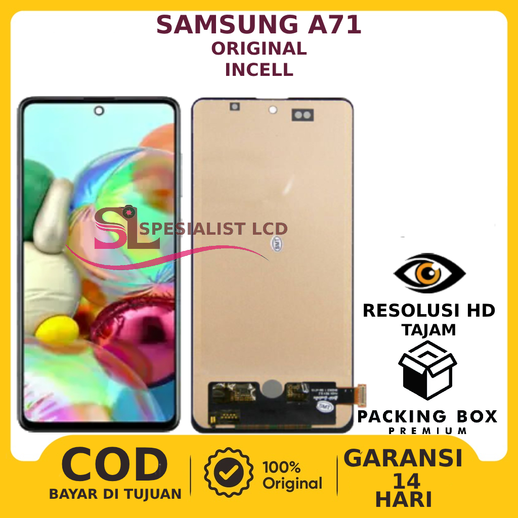 LCD TOUCHSCREEN SAMSUNG A71 ORIGINAL NON FINGERPRINT GARANSI