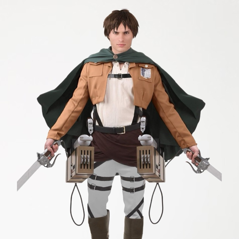 【Rollenz】Ready Eren Yeager Attack On Titan Cosplay Costume AOT Eren Jaeger Shingeki No Kyojin Kostum