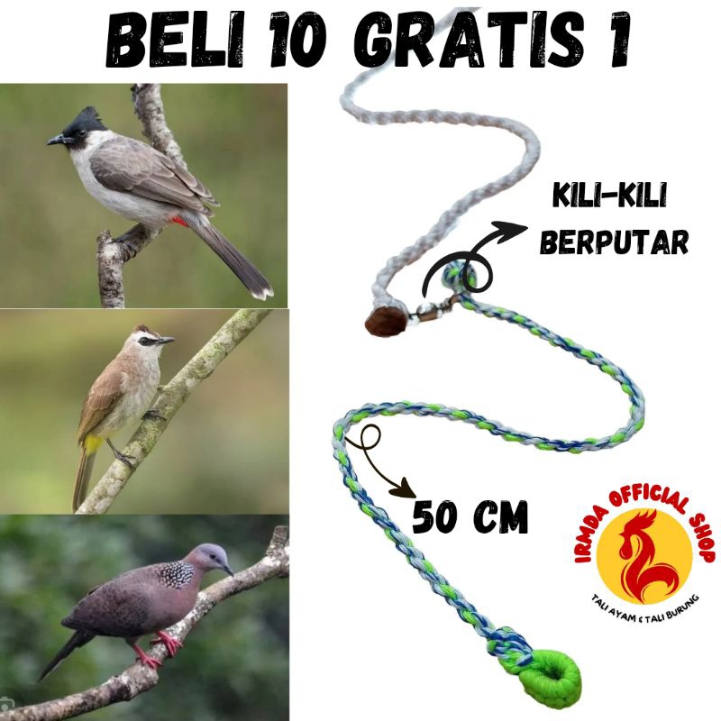 TALI KAKI BURUNG ( Harga Satuan ) / KETILANG / TALI BURUNG PERKUTUT / TALI BURUNG CEROCOK
