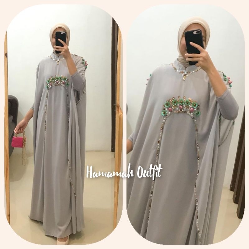 Nusa Kaftan / Kaftan ceruty babydoll premium / Kaftan set inner / Kaftan lebaran hari raya  / Kaftan