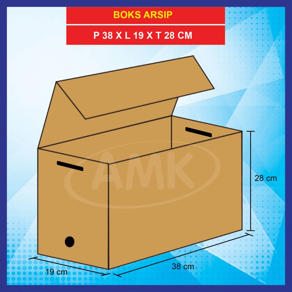 

Kardus Arsip / Box File / Boks Arsip (Ukuran 38 x 19 x 28) cm,Handle