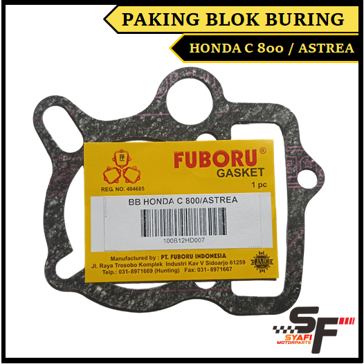 PAKING BLOK BURING HONDA C 800 / ASTREA / C800 GASKET PERPAK BAWAH / KAS FUBORU