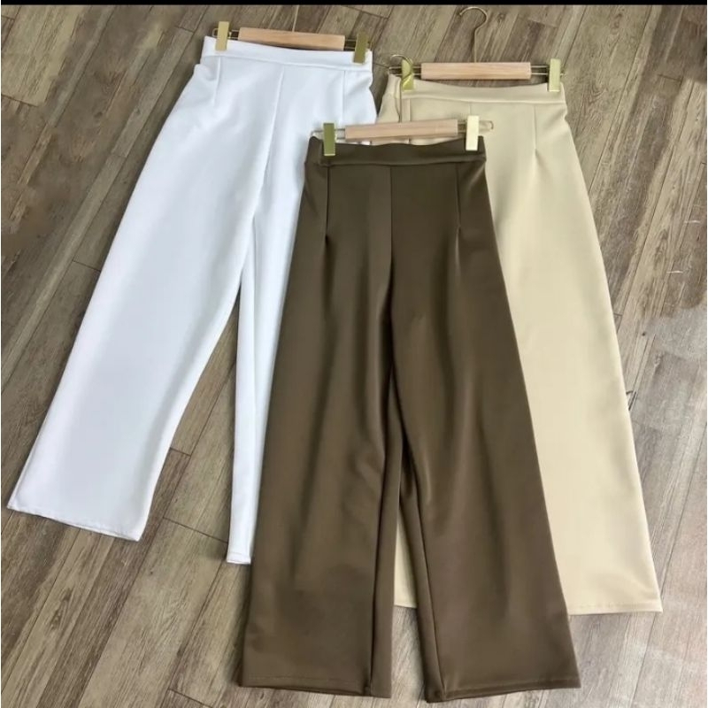 Celana wanita Kulot scuba||Celana wanita kulot Scuba premium Tebal highwaist Standart/Jumbo