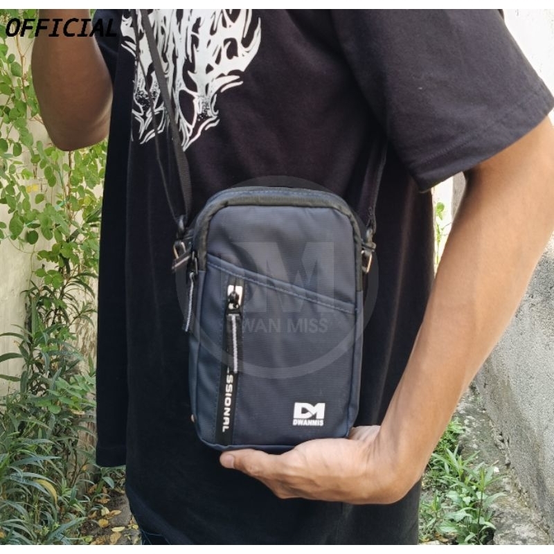 Tas Slingbag Pria Original DM Bahan Waterproof | Tas Hp Pria Bahan Anti Air