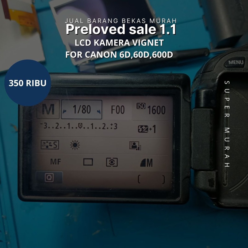 Lcd For Kamera Canon 6D/60D/600D murah