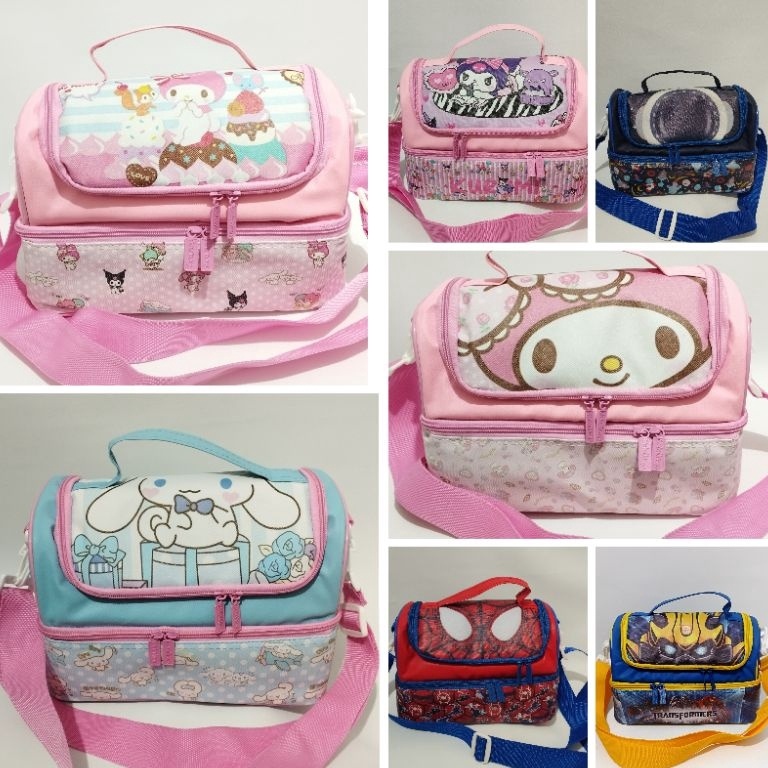Untung maksimal Tas Bekal Anak 2 Susun Medium Karakter Unicorn Frozen Astronot Starwars Bola Avenger