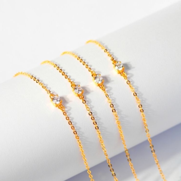 Terjangkau Gelang Emas Rantai New Fancy Solitaire Mungil  Toko Emas Gadjah