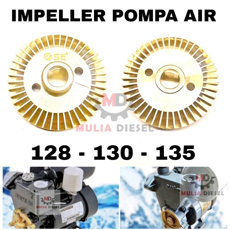 Kipas Impeller Kuningan Pompa Air Listrik Shimizu PS 135 128