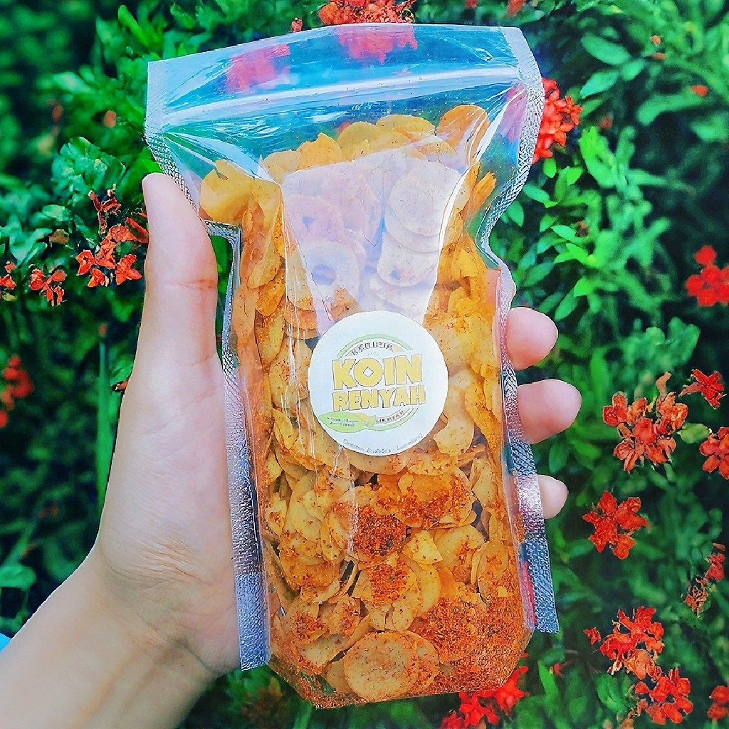 

Keripik Koin Renyah Meriah Sensasi Segar Daun Jeruk Netto 185g - CITA Snack