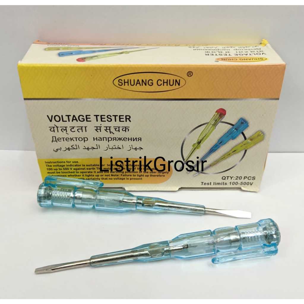 Shuang Chun Obeng Tespen Mini Testpen Bolak Balik +/- Multifungsi Test Pen
