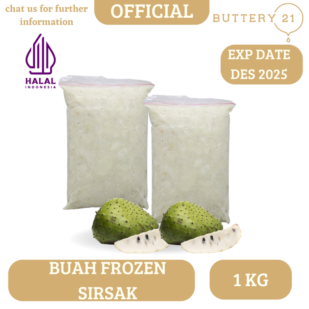 

FROZEN SIRSAK 1 KG/BUAH FROZEN SIRSAK BEKU 1 KG/SIRSAK BEKU 1 KG