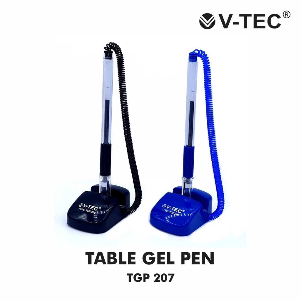 

V-TEC GEL PEN TABLE TYPE TGP-207 TINTA WARNA HITAM - BULPEN MEJA RESEPSIONIST TIDAK LUNTUR