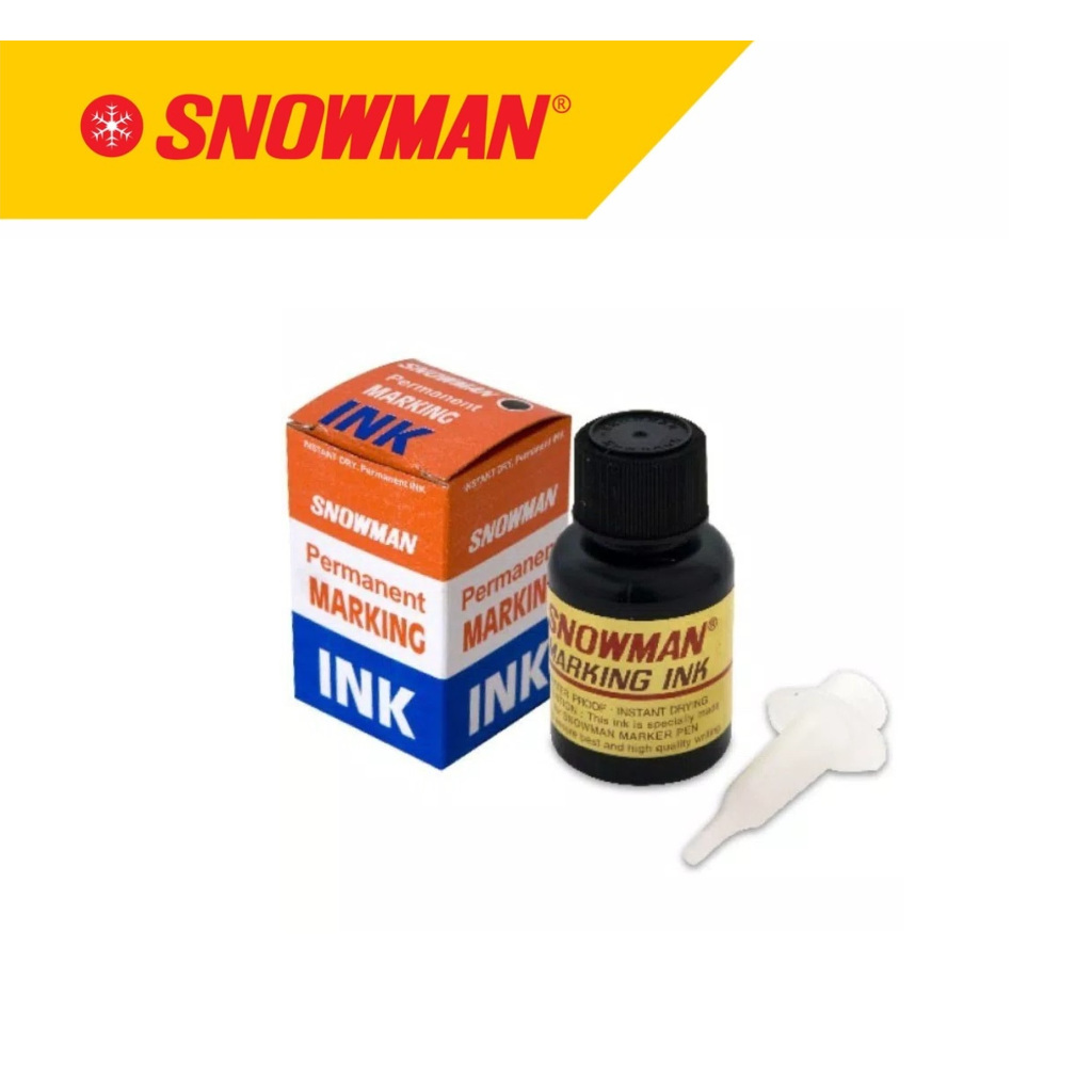 

INK SNOWMAN PERMANEN MIG20 / TINTA SPIDOL / REFILL SPIDOL / INK SPIDOL SNOWMAN PERMANENT HITAM
