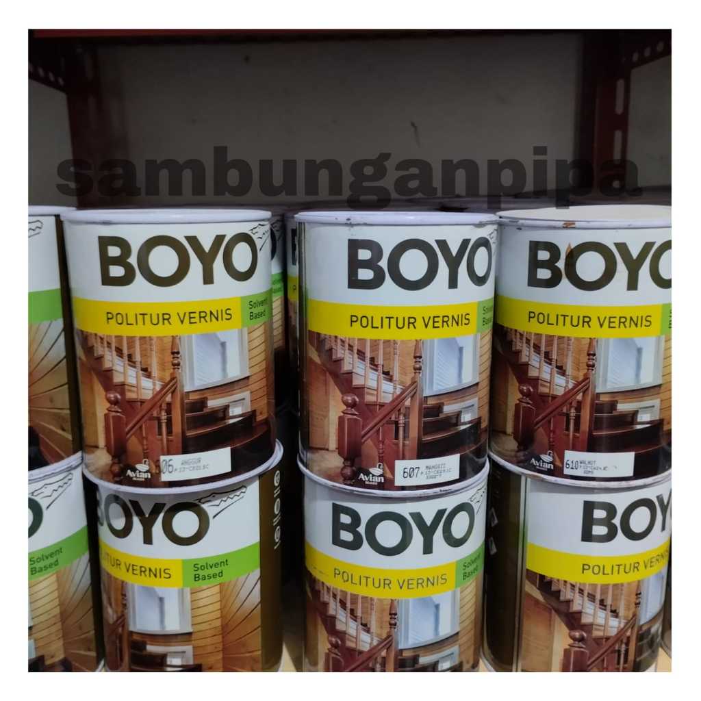 Avian BOYO Politur Plitur Pelitur 1kg Warna / Vernish 1 Liter 1 KG Cat Plitur Kayu [Avian Brands]