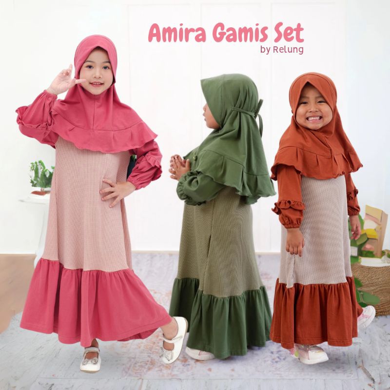 Setelan Baju Anak Perempuan - Set Gamis Anak - Amira by Relung