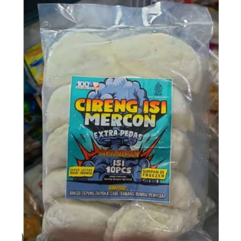 

Cireng mercon isi bakso mercon