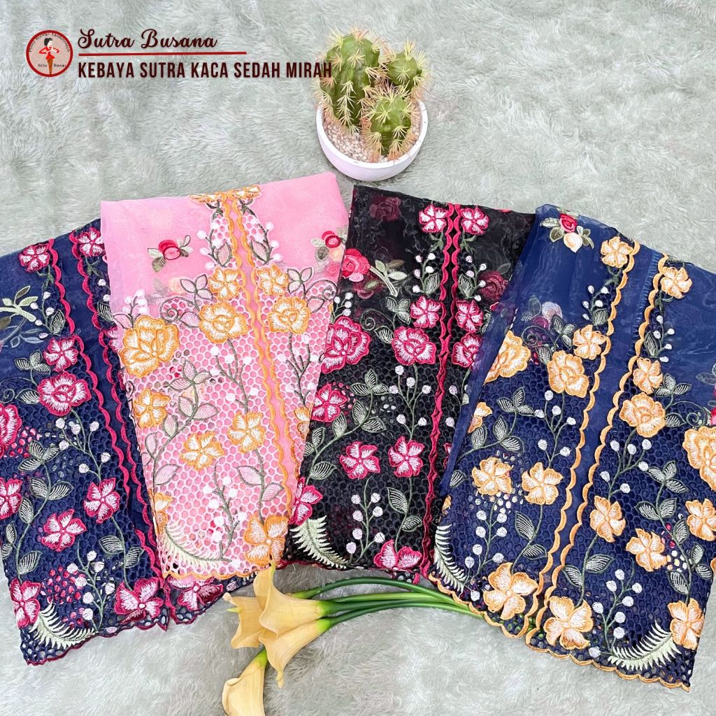 Pusat Bordir Tasikmalaya - KAIN Kebaya Bordir Bali Kebaya Encim Sutra Kaca Sedah Mirah
