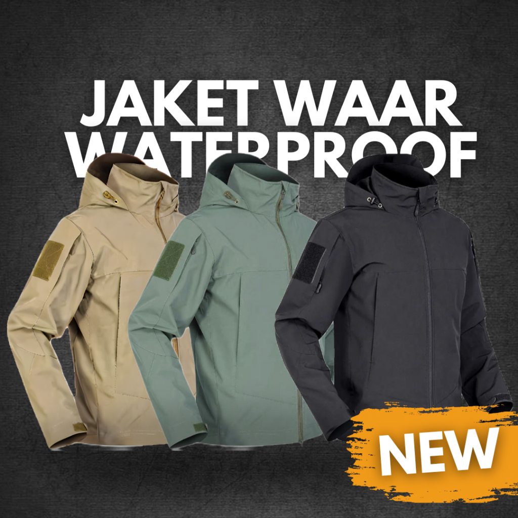 Jaket Tactical WAAR (Waterproof) / Jaket Tactical WAAR best quality / Jaket Pria Wanita