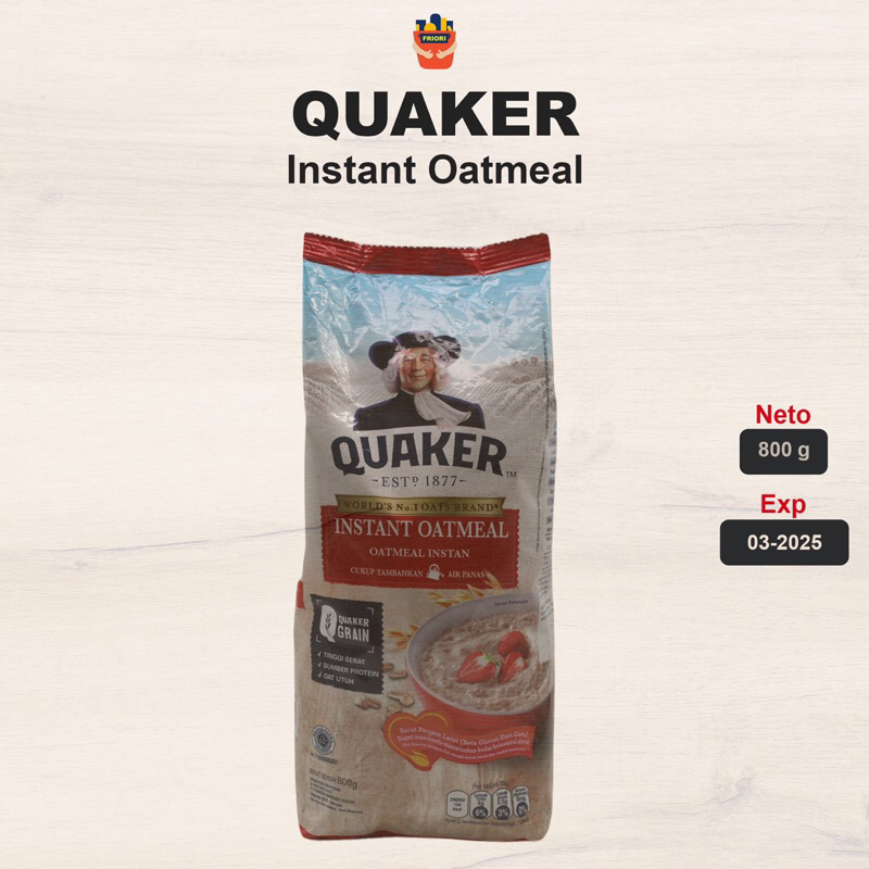 

Quaker Sereal Sarapan Gandum Instan Oatmel 800 gram - Instant Oatmeal Food