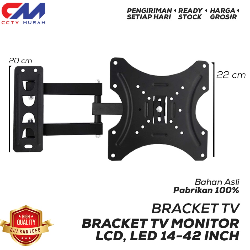 iQ Bracket TV LED 14  42 inch Bracket SwivelLengan Arm TV