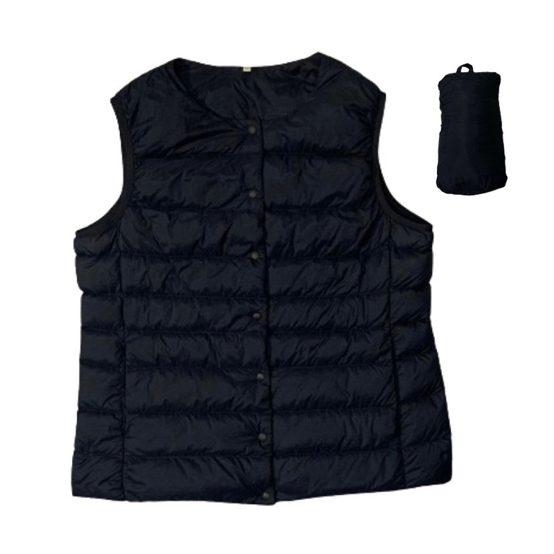 Vest Bulu Angsa Pocketable “Dark Navy”