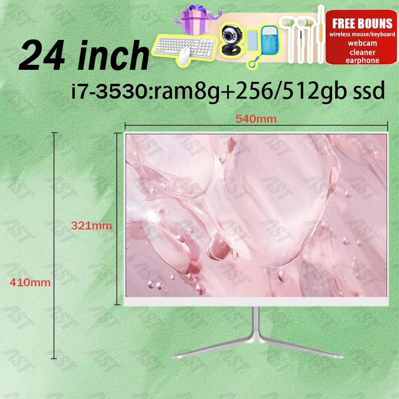 PC komputer gaming full set Core i7 baru ram8g+512SSD  22/24 inch Mouse+keyboard Gratis Desain/Kasir/Coding Gratis kemasan rangka kayu + garansi 1 tahun-24