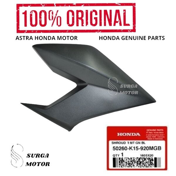 Shroud R Kuping Kupingan Sayap Tangki KANAN Raptor Black Honda New CB150R CB 150R 150 R LED Streetfi