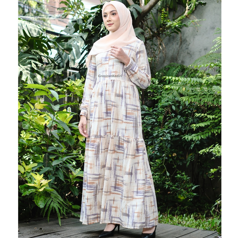 Gamis Busui Bahan Cey Crinkle Airflow ORIGINAL