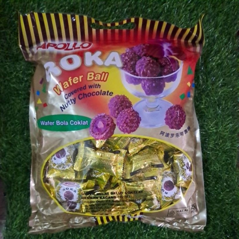 

ROKA WAFER BALL APOLLO (300 GR/50 PCS) BOLA COKLAT COVERED WITH NUTTY CHOCOLATE