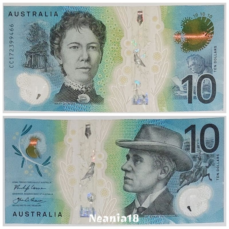 Koleksi Australia Pecahan 10 Dolar Polymer