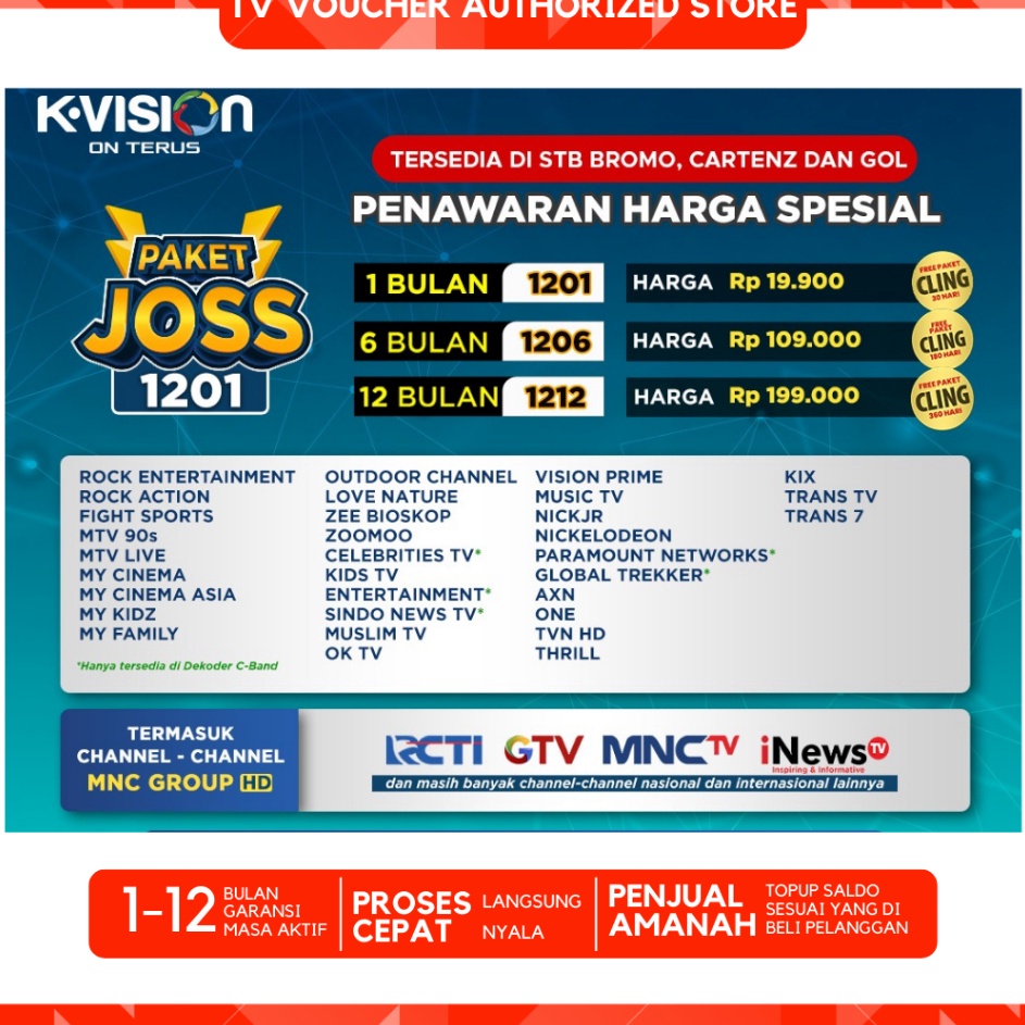 Fiu Paket JOSS K VISION 3 Hari18 Hari Paket Anak KVision