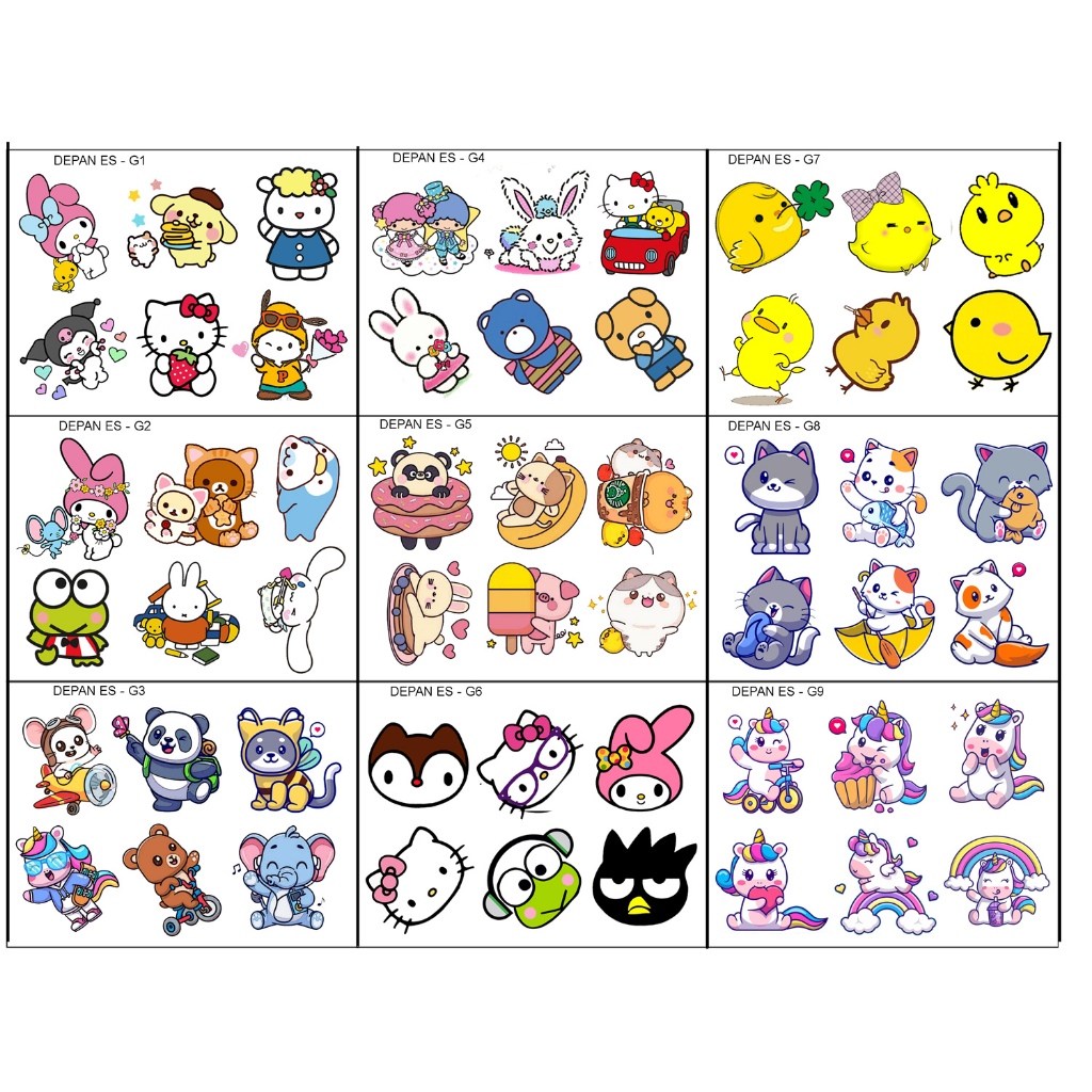 

Edible Stamp Economic Pack Stiker Makanan Edible Picture Edible Image Edible Print Hiasan Makanan Stiker Bisa Dimakan