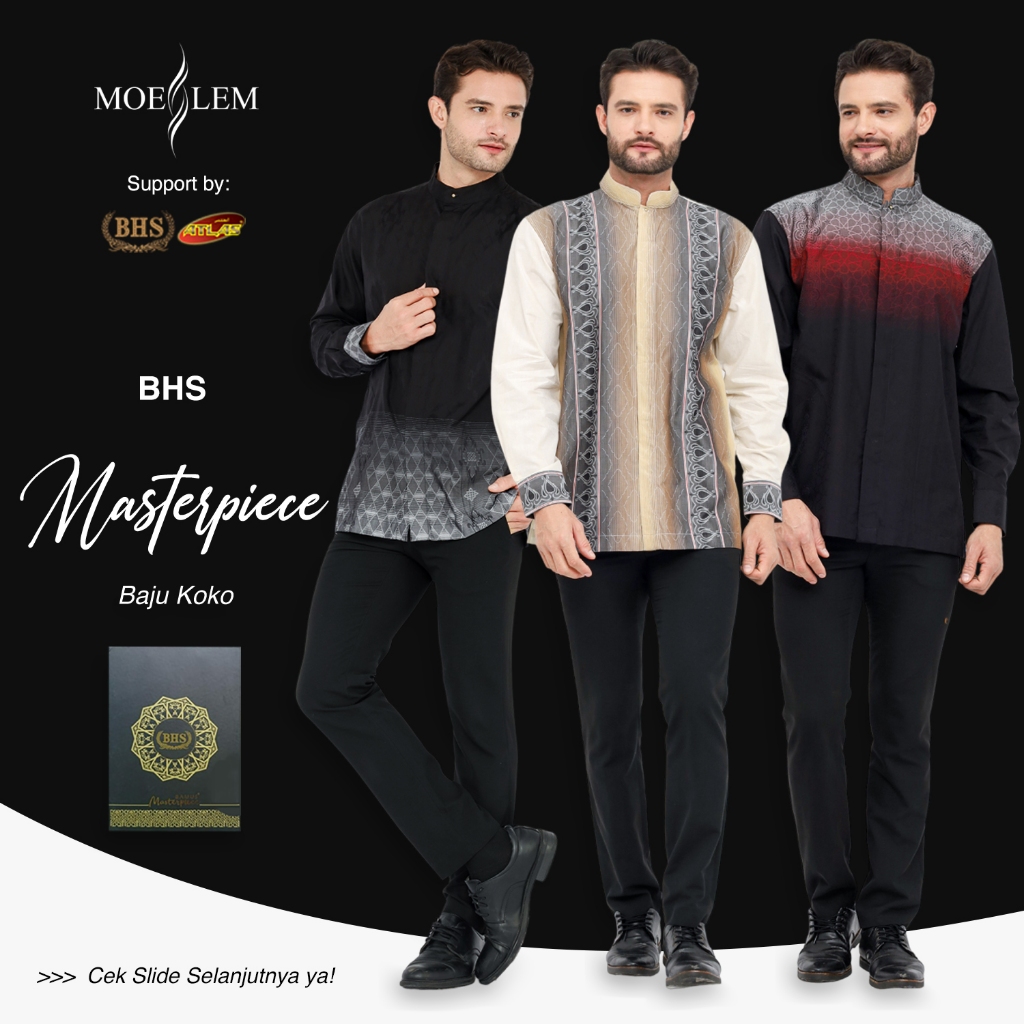 Baju Koko BHS Masterpiece Original Varian Motif dan Warna