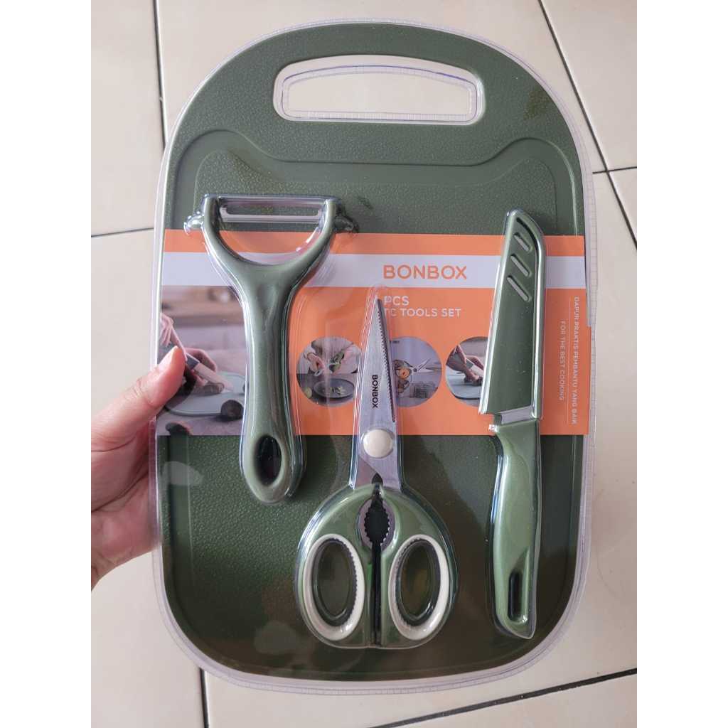 TALENAN SET PISAU GUNTING PENGUPAS KITCHENWARE SET ALAT DAPUR SET
