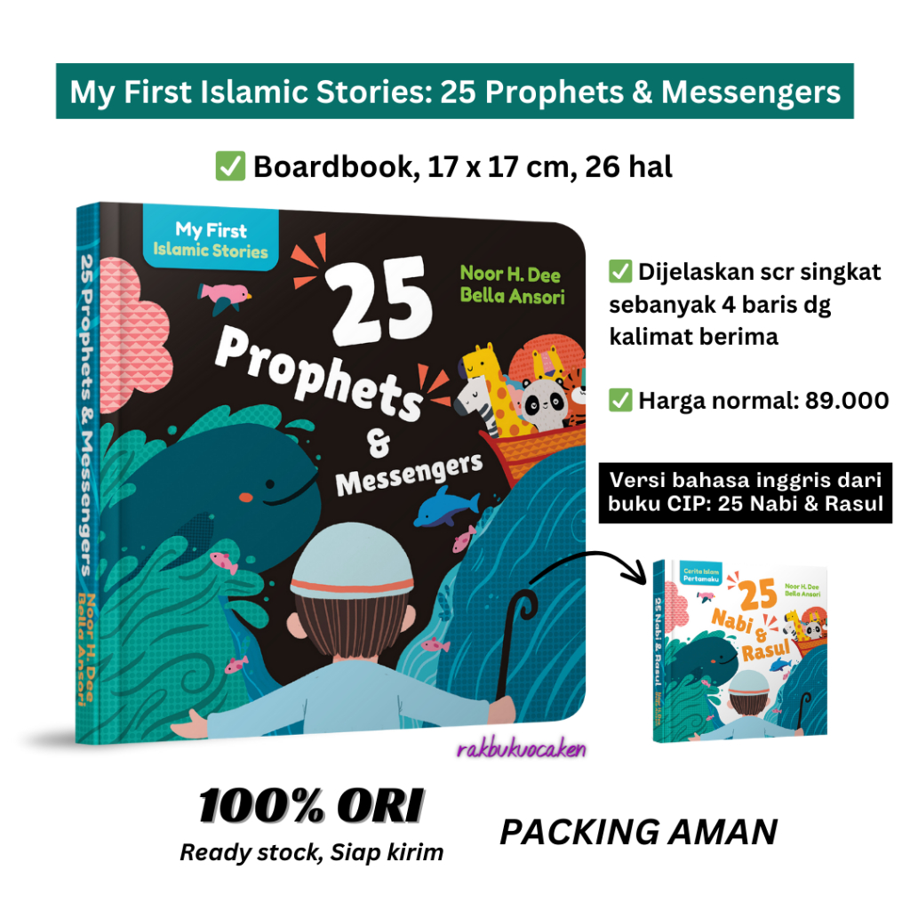 BOARDBOOK My First Islamic Stories: 25 Prophet & Messengers (Cerita Islami Pertamaku: 25 Nabi & Rasu